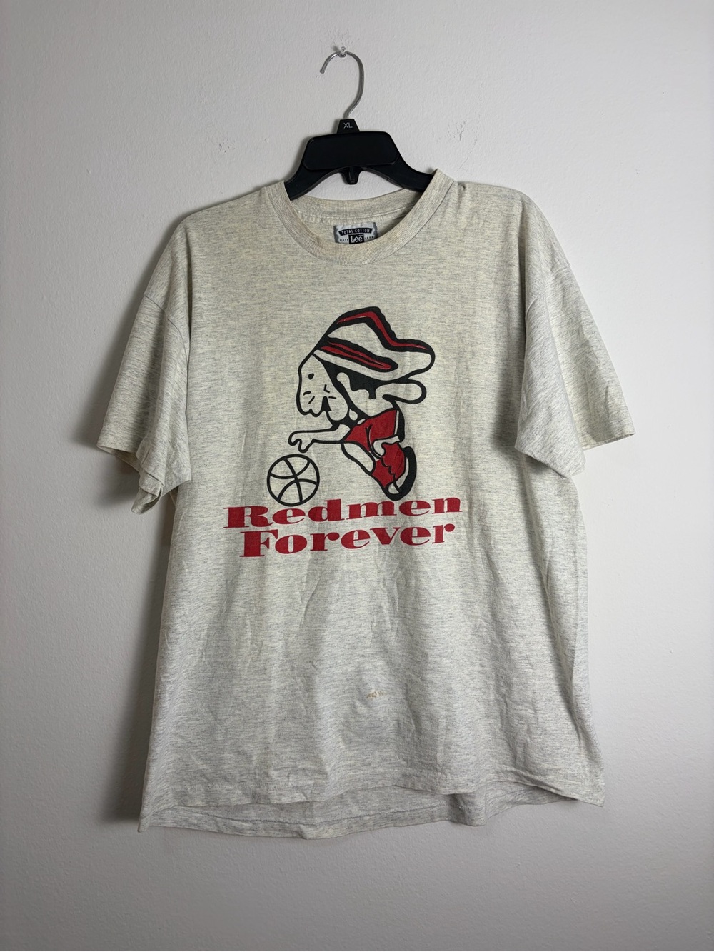 Vintage Lee “Redmen Forever” Basketball Graphic Tee XL SS